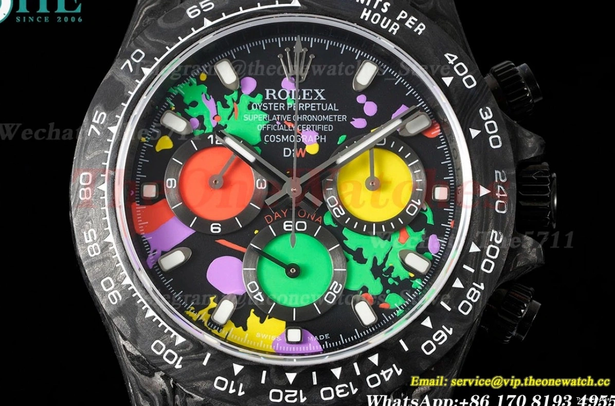 Daytona QF Dial DIW NY Graffiti Carbon SA4130 Colorful 40mm 0416